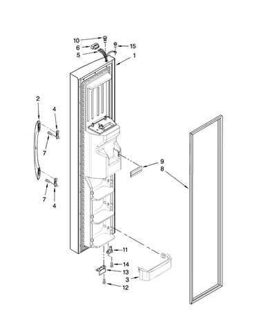 Freezer door parts