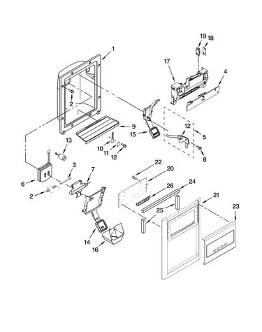 Dispenser front parts