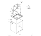 Kenmore 11029432801 top and cabinet parts diagram
