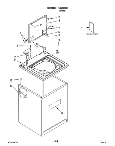 Top and cabinet parts