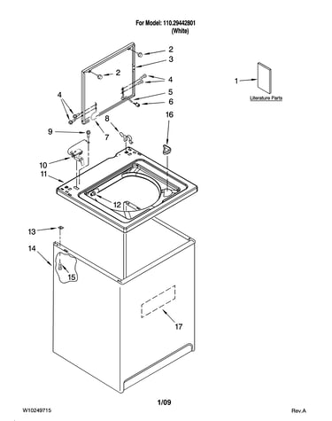 Top and cabinet parts