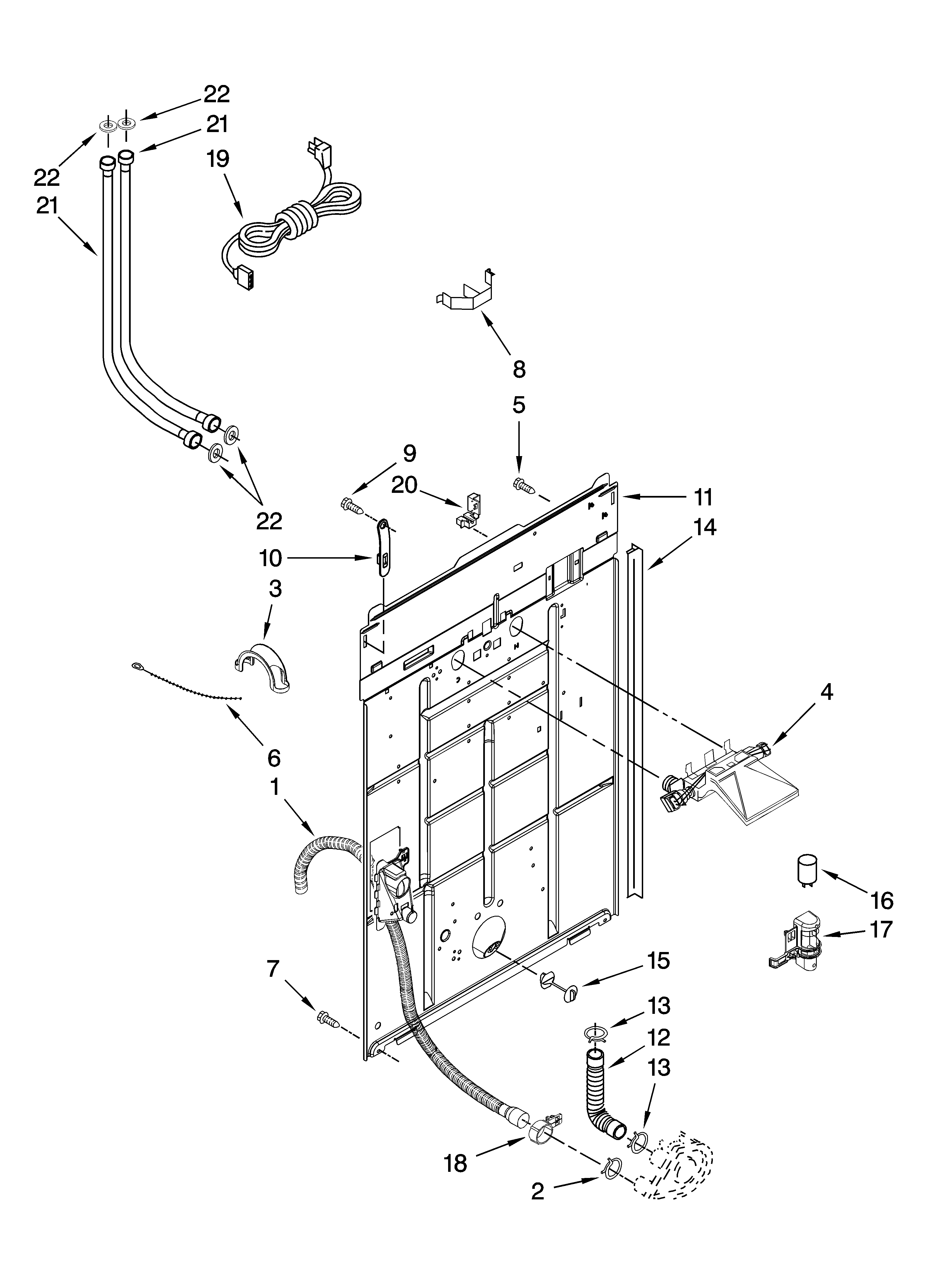 Rear panel parts