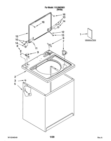 Top and cabinet parts