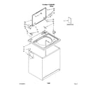 Kenmore 11029672801 top and cabinet parts diagram