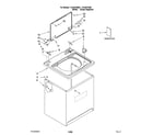 Kenmore 11029727801 top and cabinet parts diagram
