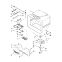 Kenmore Elite 59676573602 freezer liner parts diagram