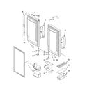 Kenmore Elite 59676573602 refrigerator door parts diagram