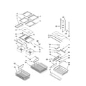 Kenmore Elite 59676573602 shelf parts diagram