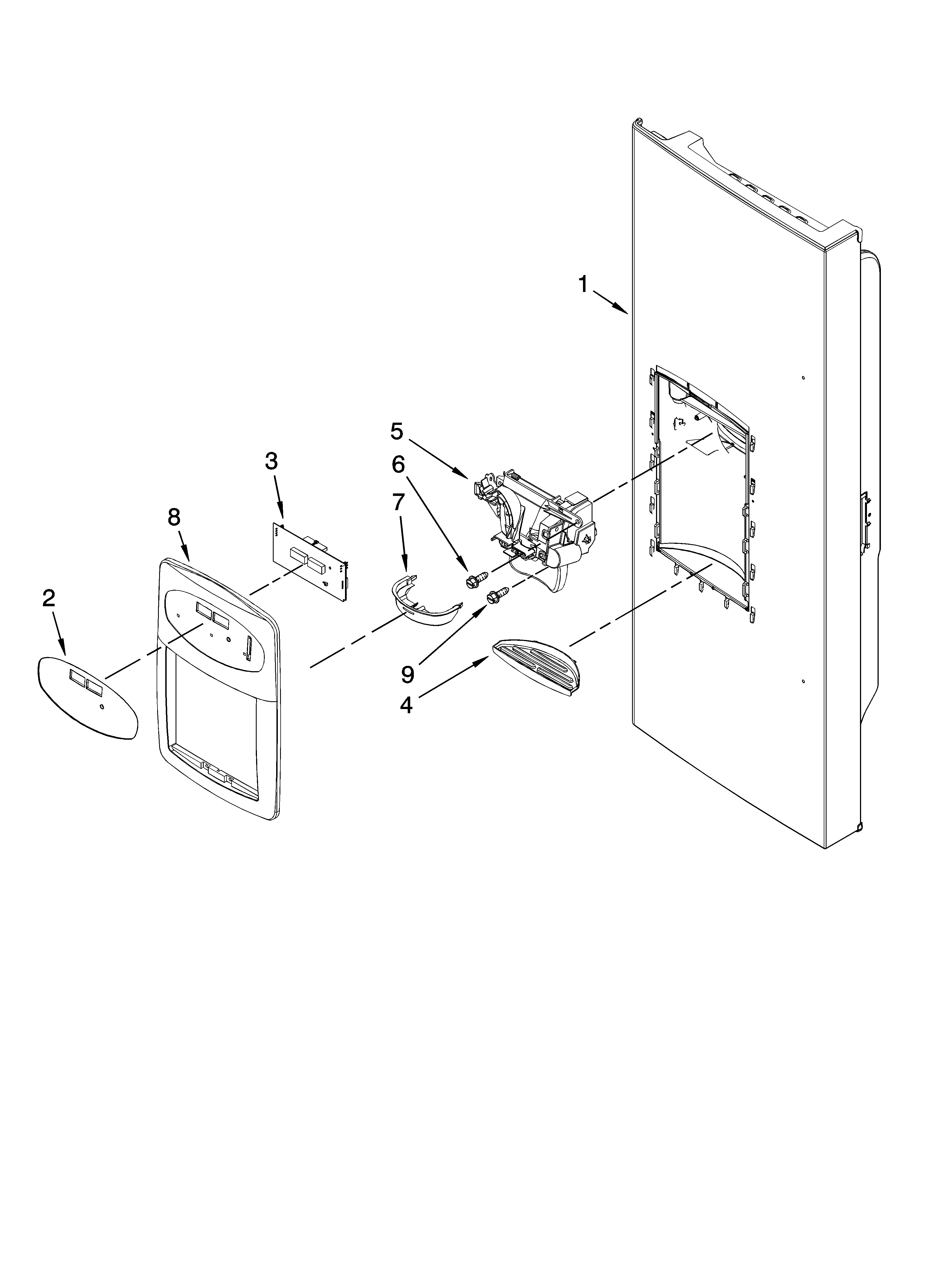 Dispenser front parts