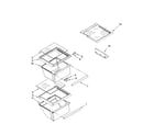 Kenmore 10658943801 refrigerator shelf parts diagram