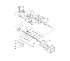 Kenmore 10658943801 motor and ice container parts diagram