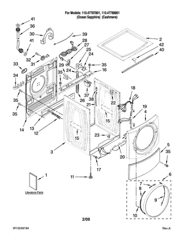 Top and cabinet parts