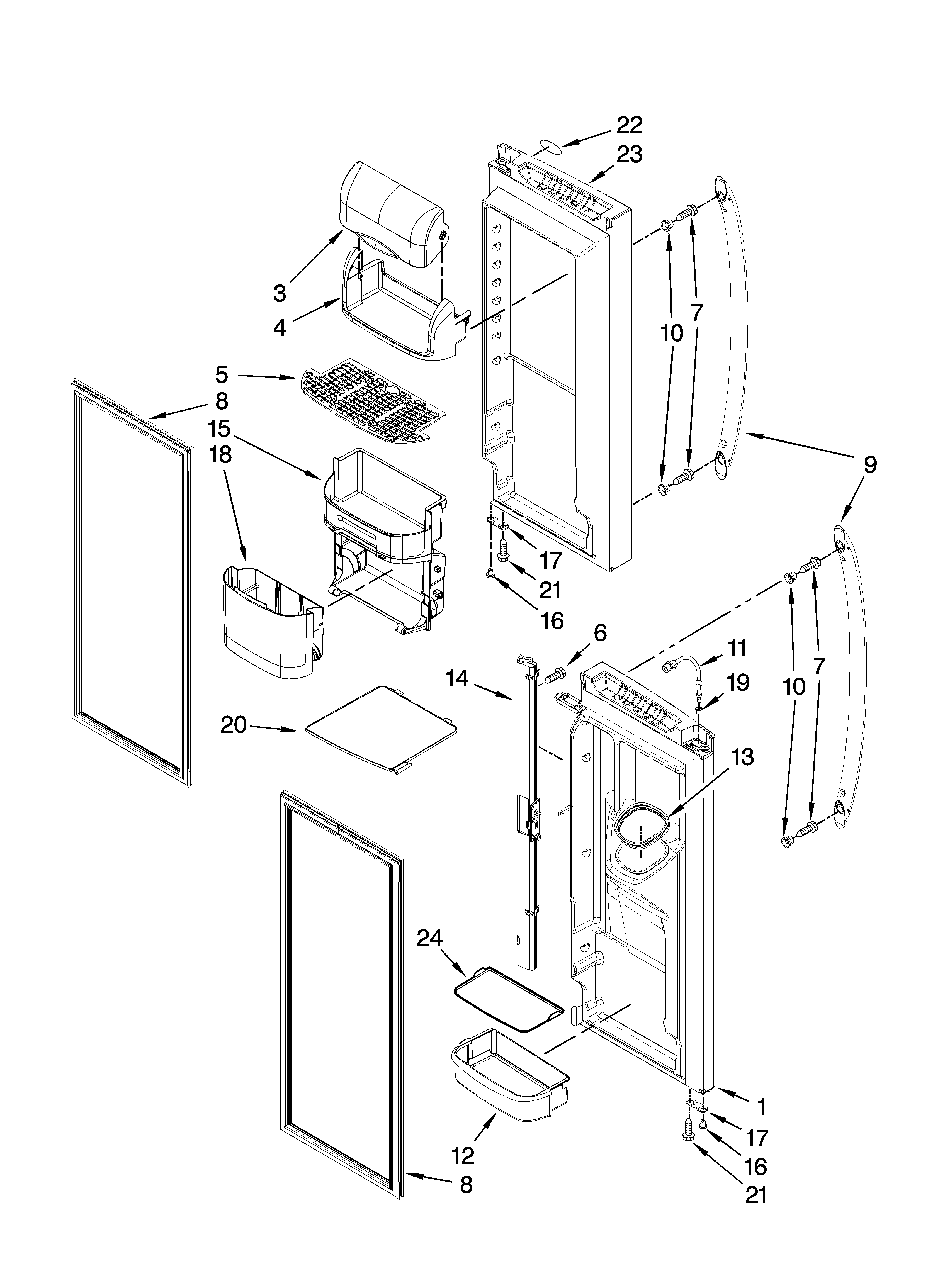 REFRIGERATOR DOOR PARTS