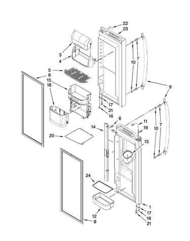 Refrigerator door parts