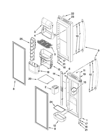 Refrigerator door parts