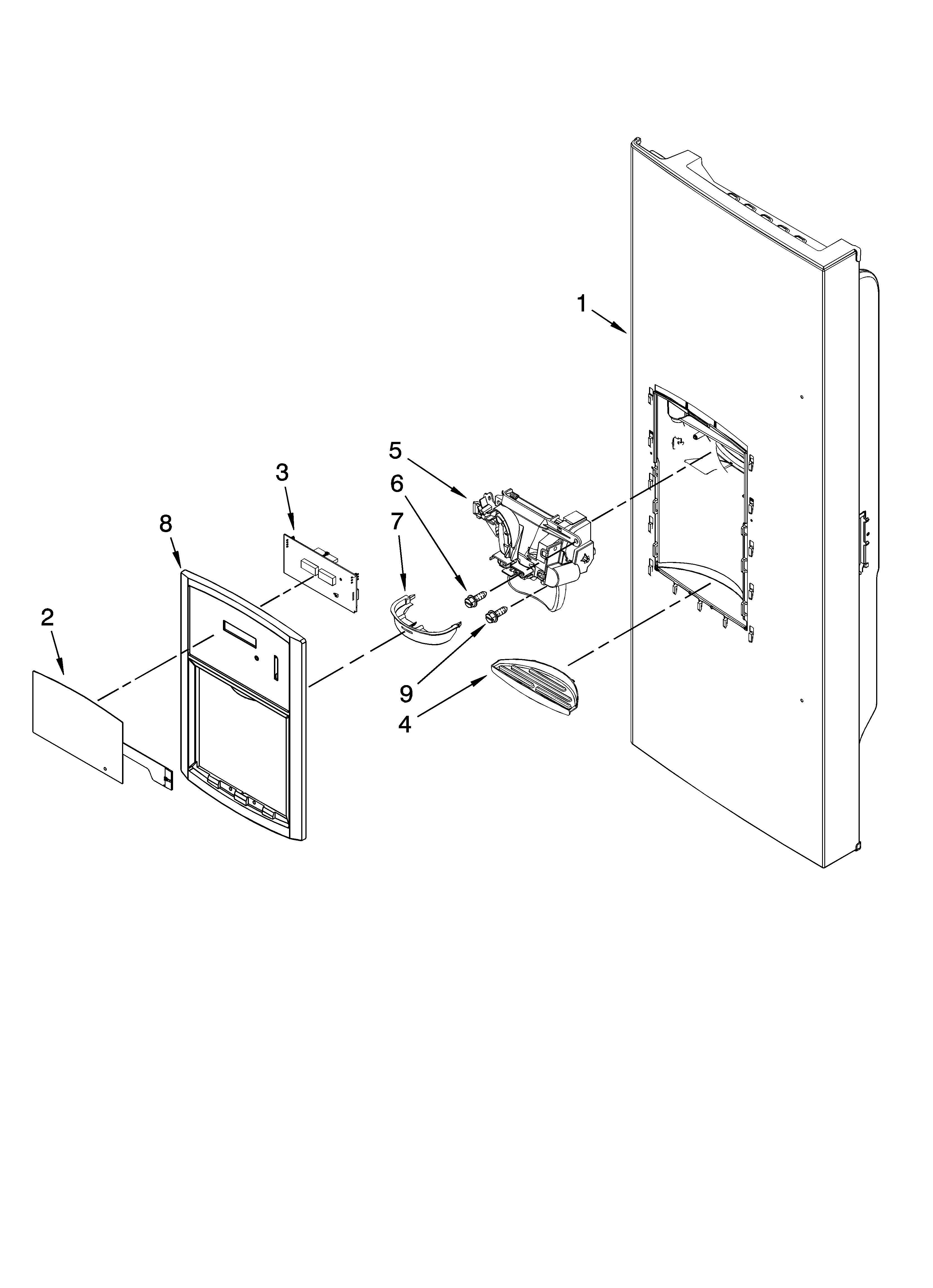 Dispenser front parts