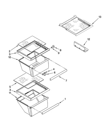 Refrigerator shelf parts