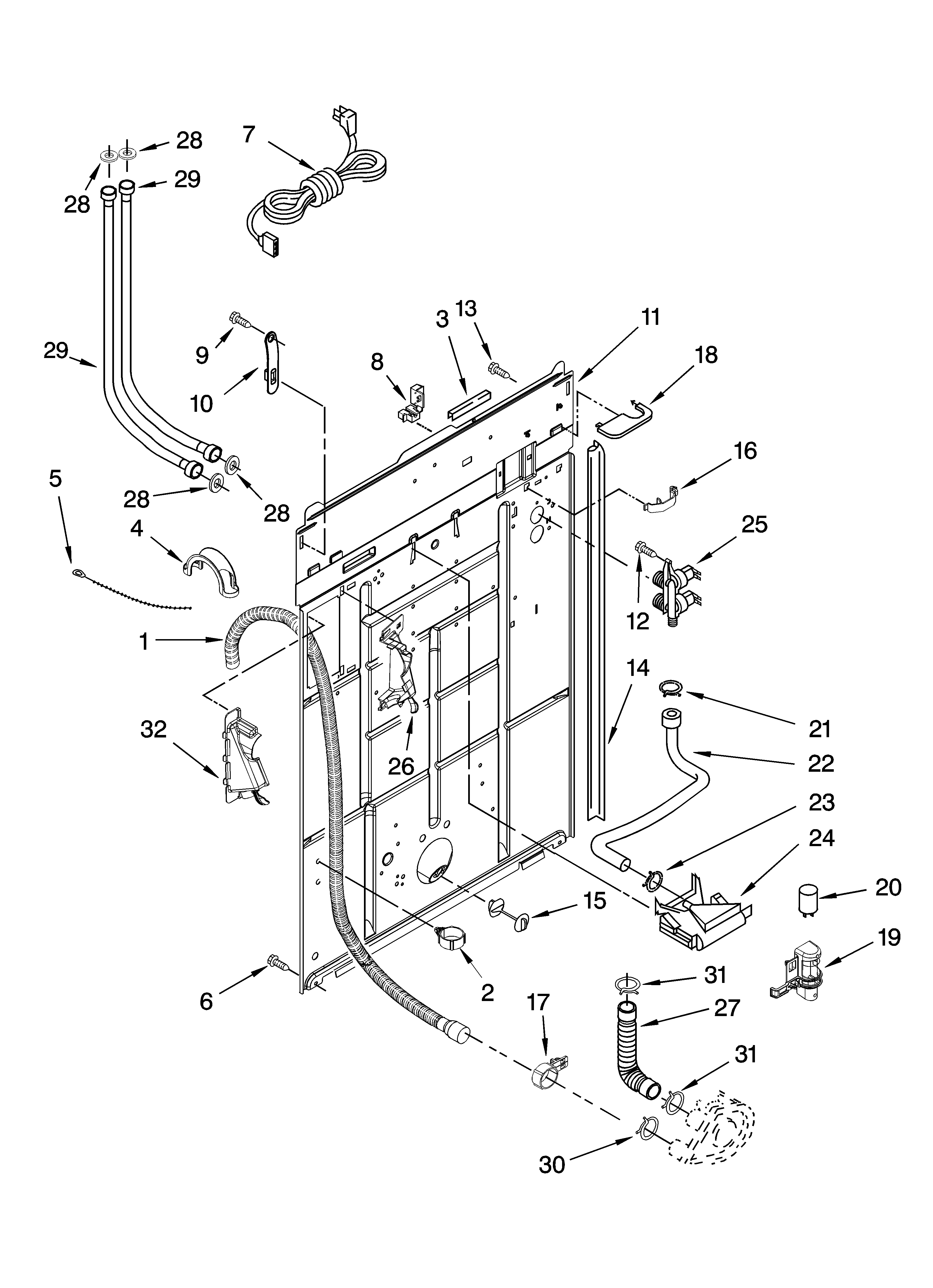 Rear panel parts
