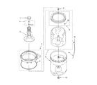 Kenmore 11018212700 agitator, basket and tub parts diagram