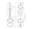 Kenmore 11018812700 agitator, basket and tub parts diagram