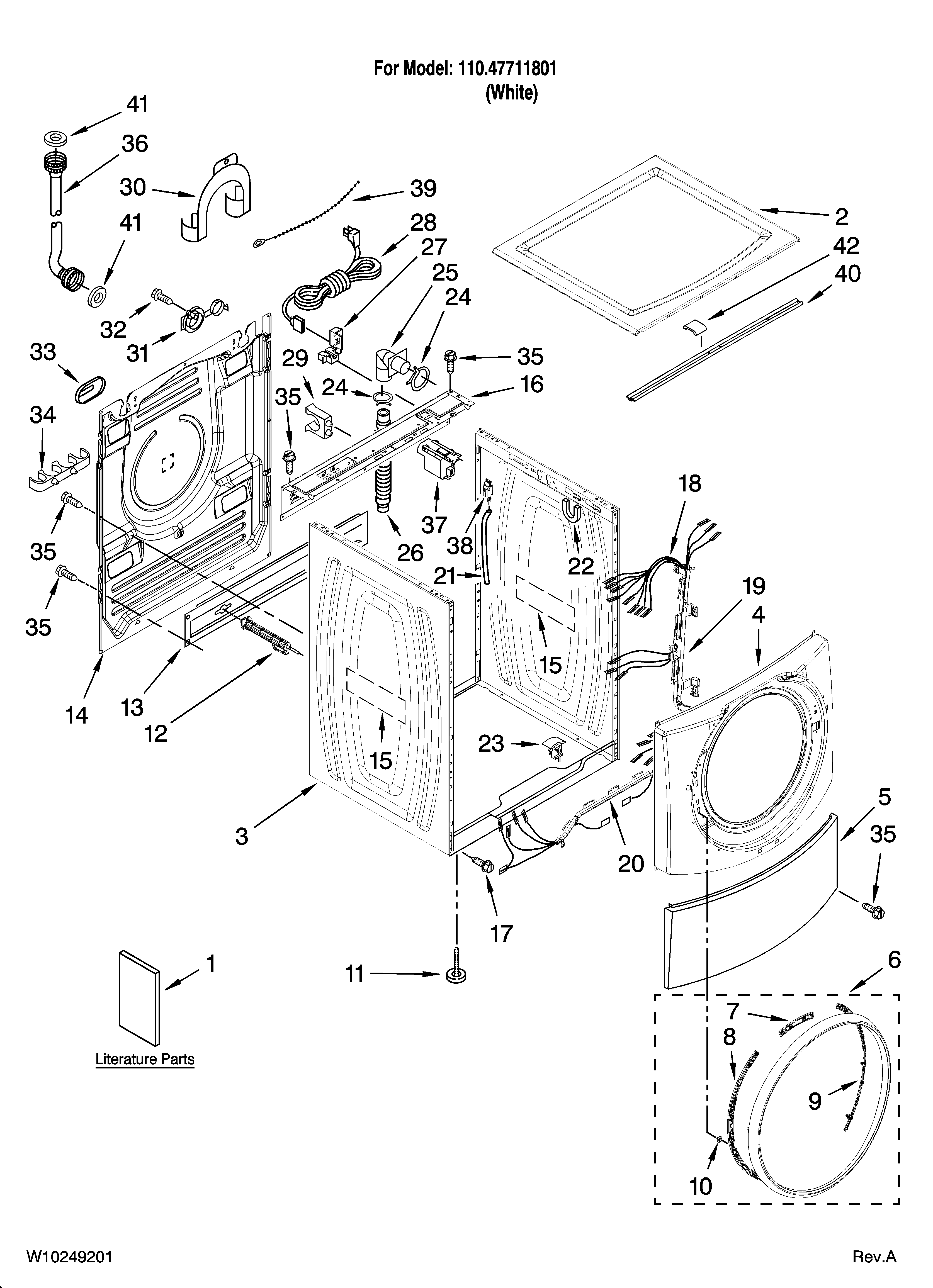 Top and cabinet parts