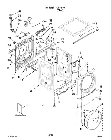 Top and cabinet parts