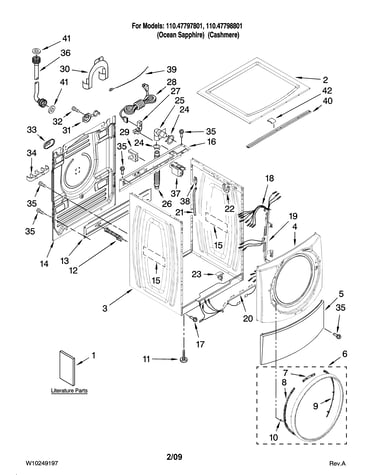 Top and cabinet parts