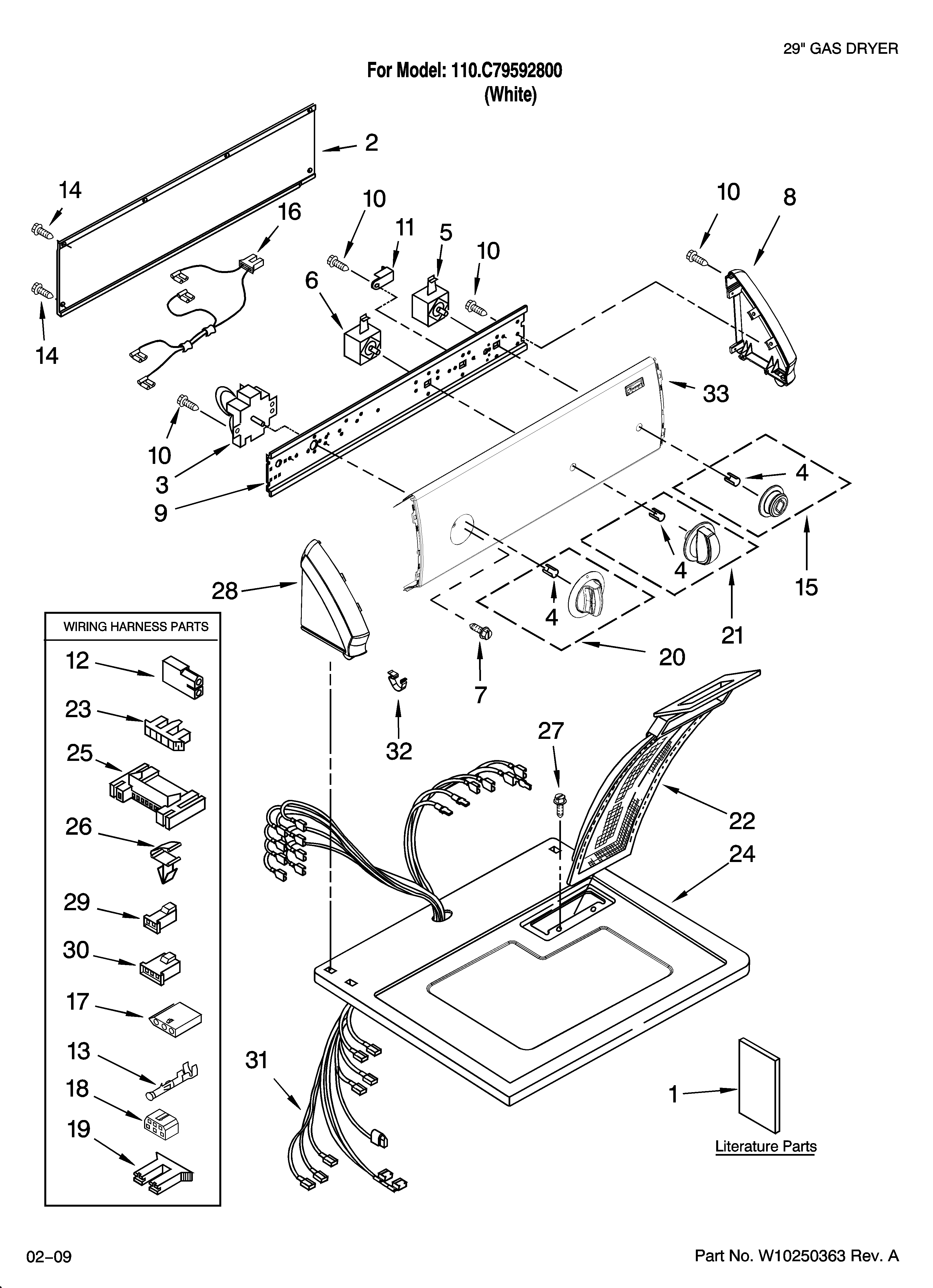 Top and console parts