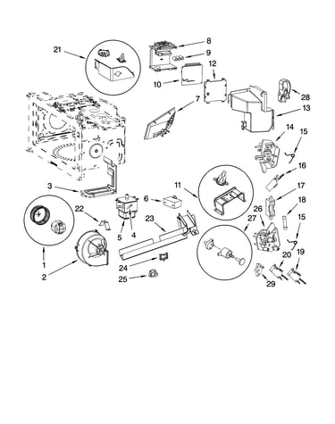 Interior and air flow parts