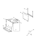 Cabinet and installation parts