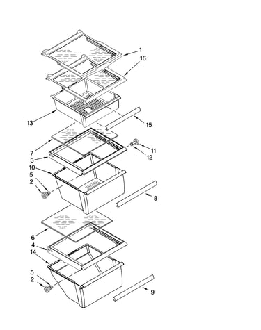 Refrigerator shelf parts