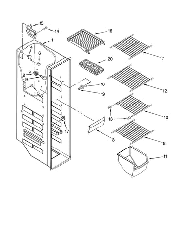 Freezer liner parts