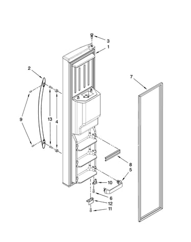 Freezer door parts