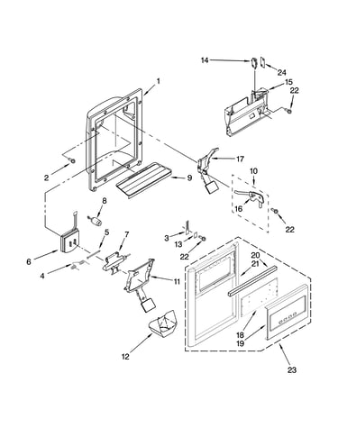 Dispenser front parts