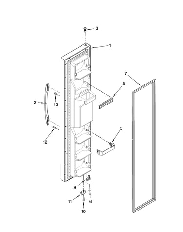 Freezer door parts