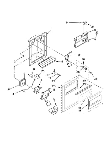 Dispenser front parts