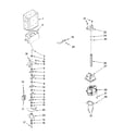 Kenmore 10658329801 motor and ice container parts diagram