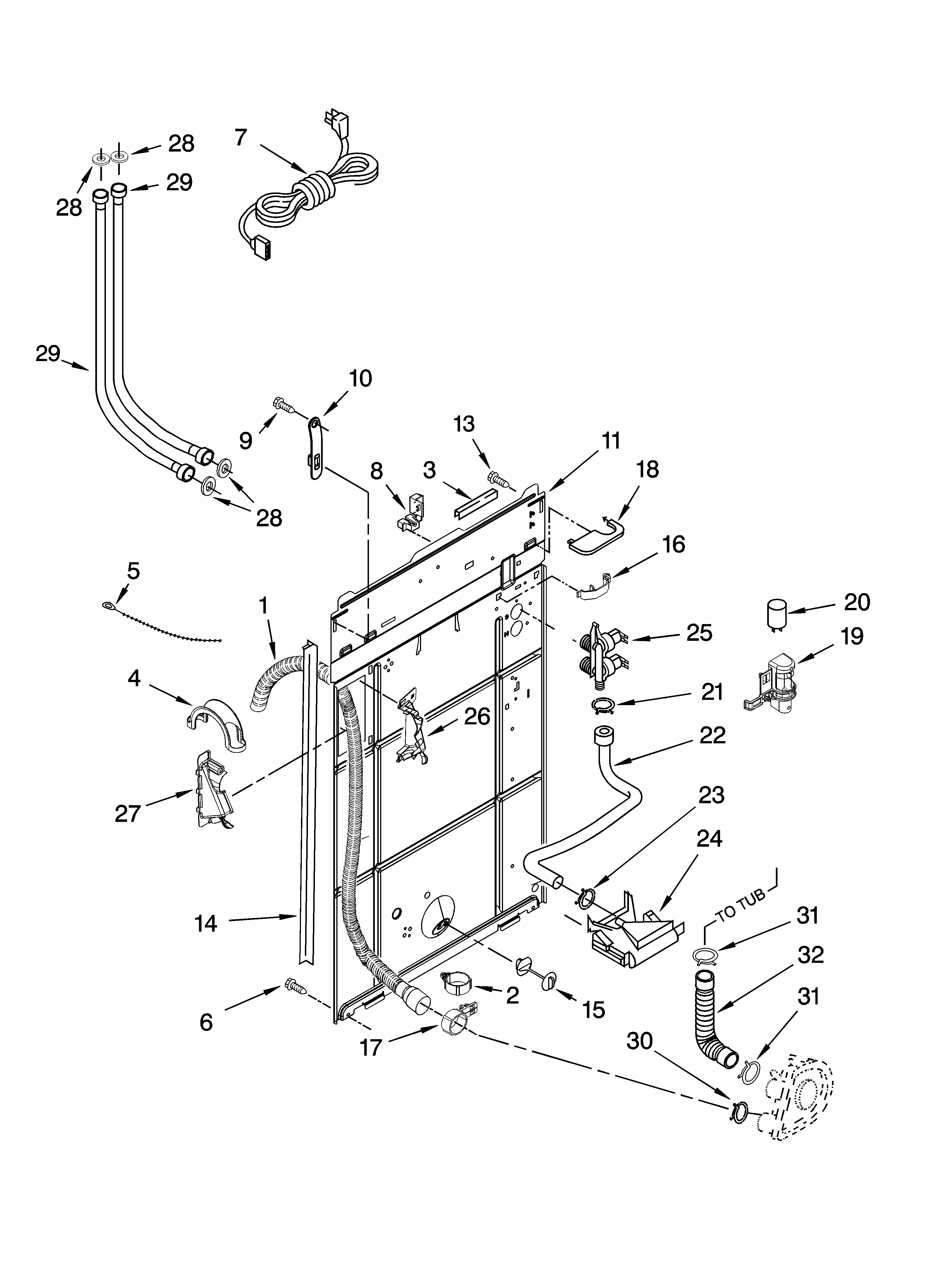 Rear panel parts