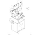 Kenmore 11029822800 top and cabinet parts diagram