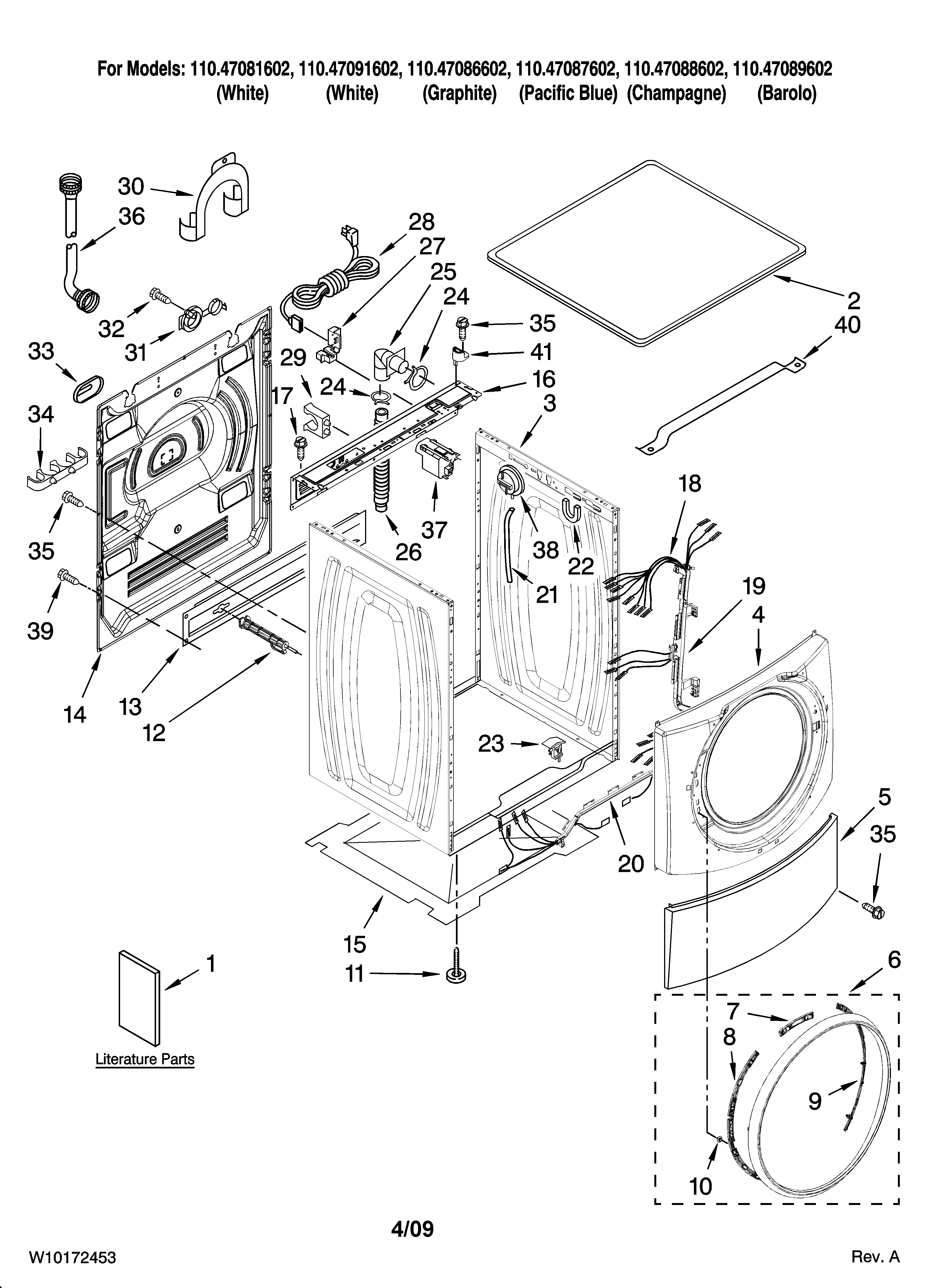 TOP AND CABINET PARTS