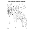 Kenmore Elite 11047087602 top and cabinet parts diagram