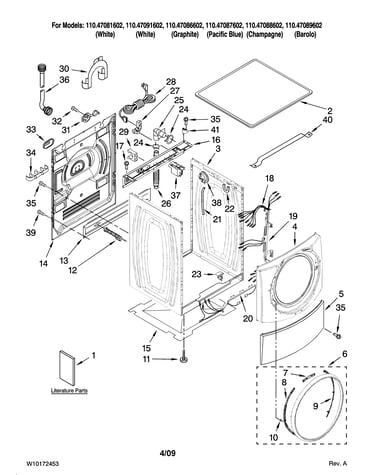Top and cabinet parts