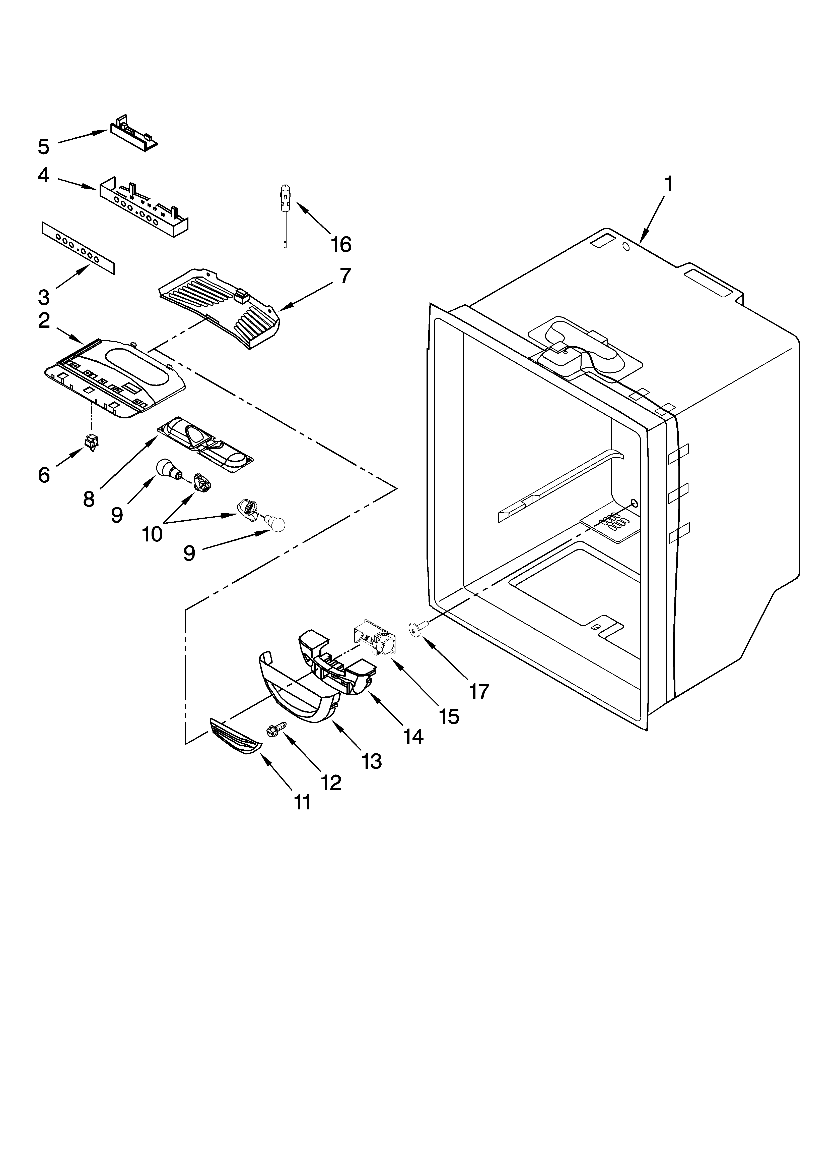 Refrigerator liner parts