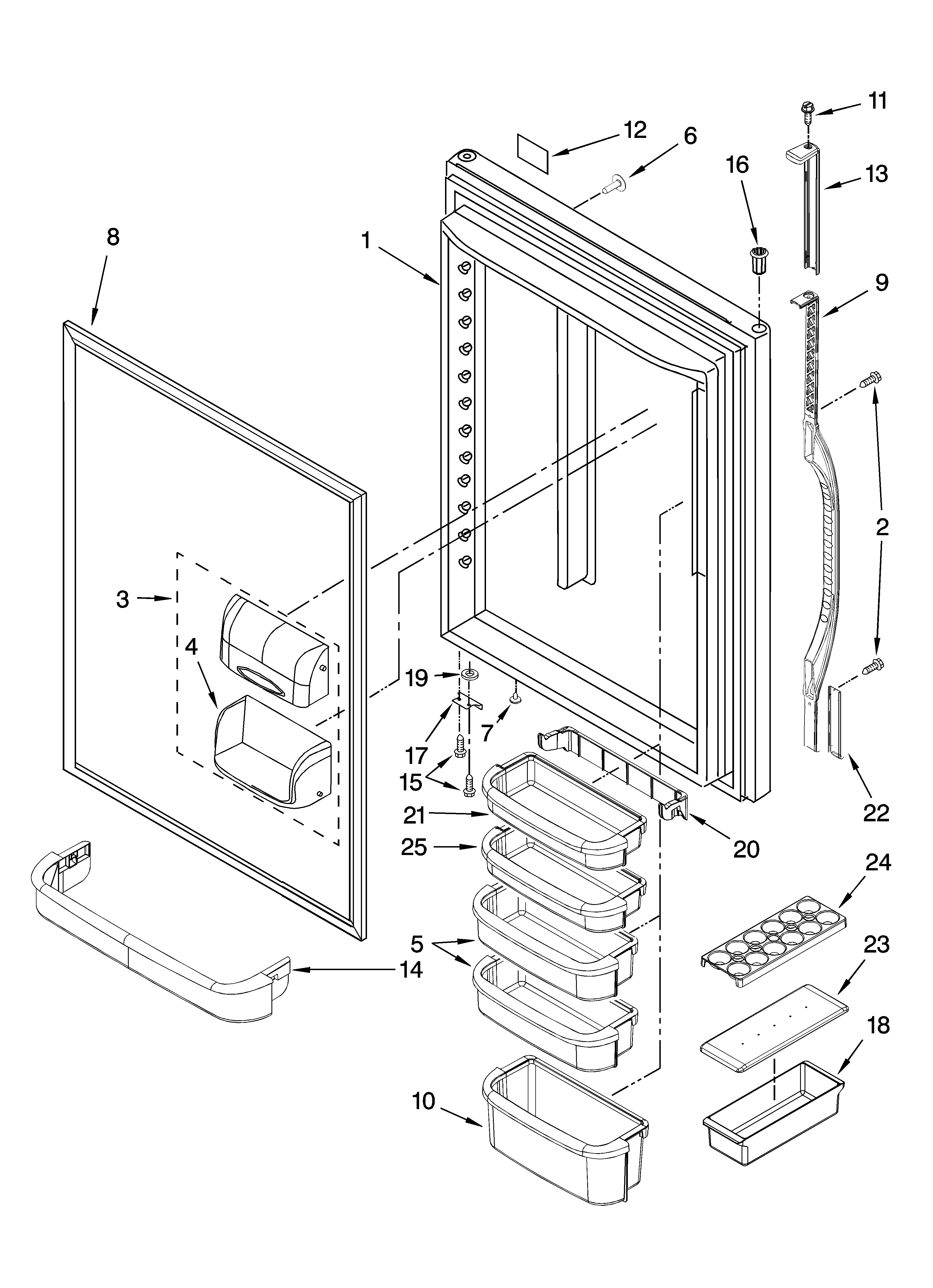 Refrigerator door parts