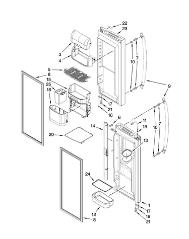 Refrigerator door parts