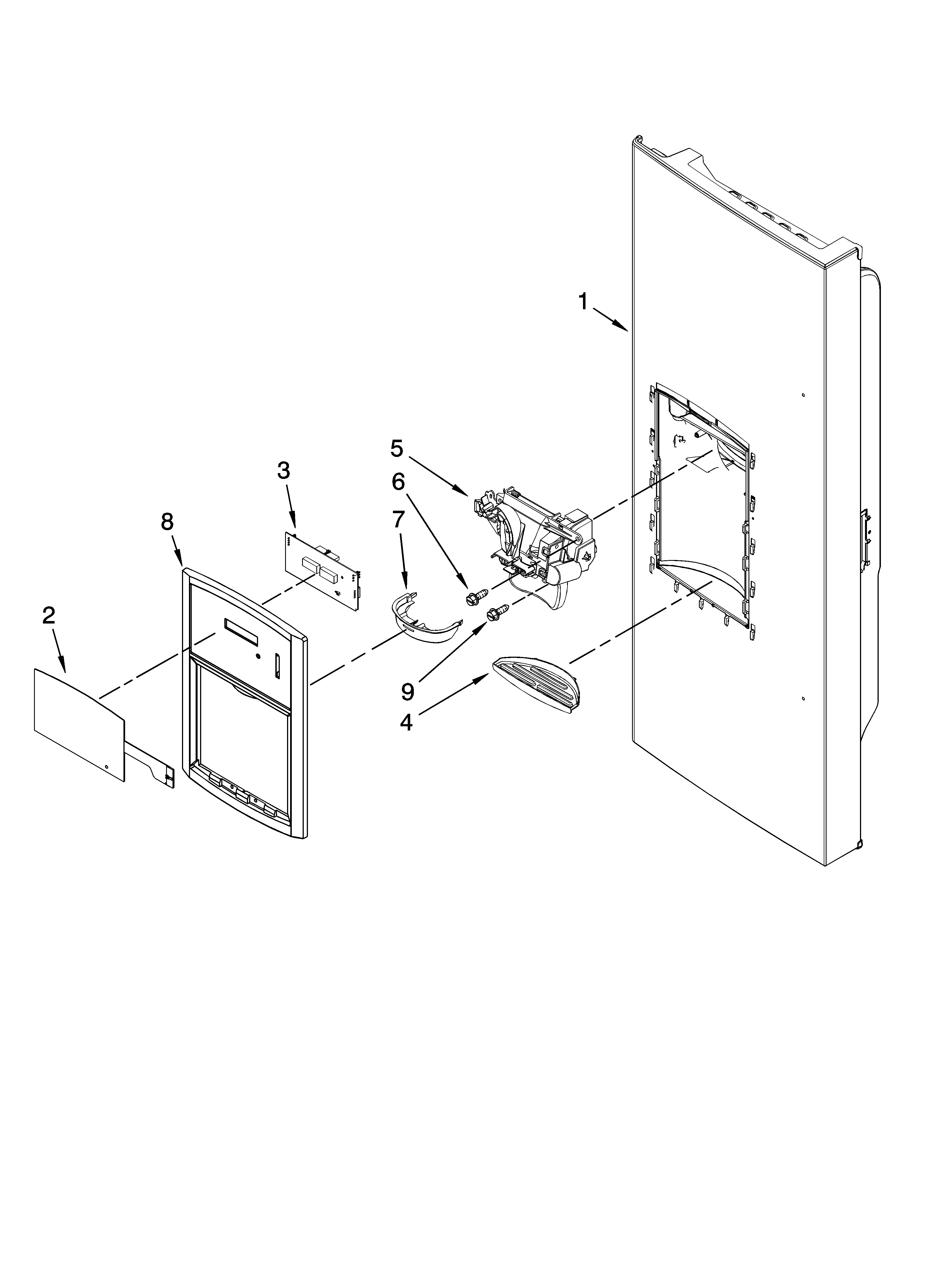 Dispenser front parts