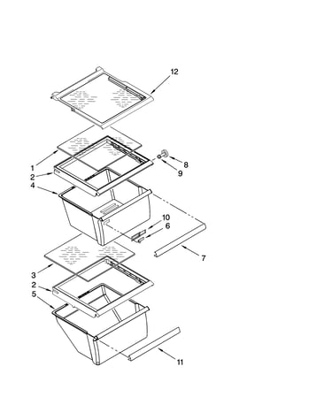 Refrigerator shelf parts