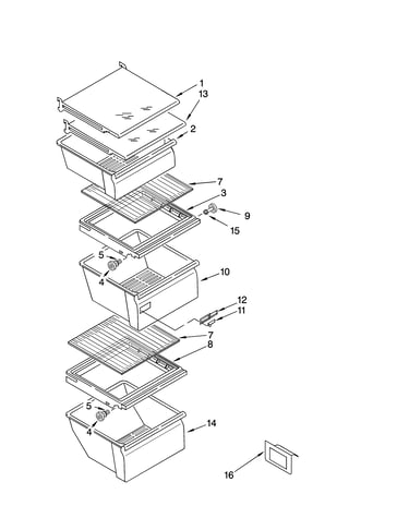 Refrigerator shelf parts