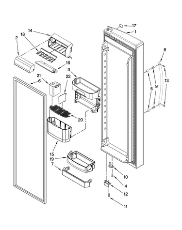 Refrigerator door parts