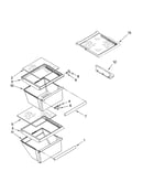 Refrigerator shelf parts